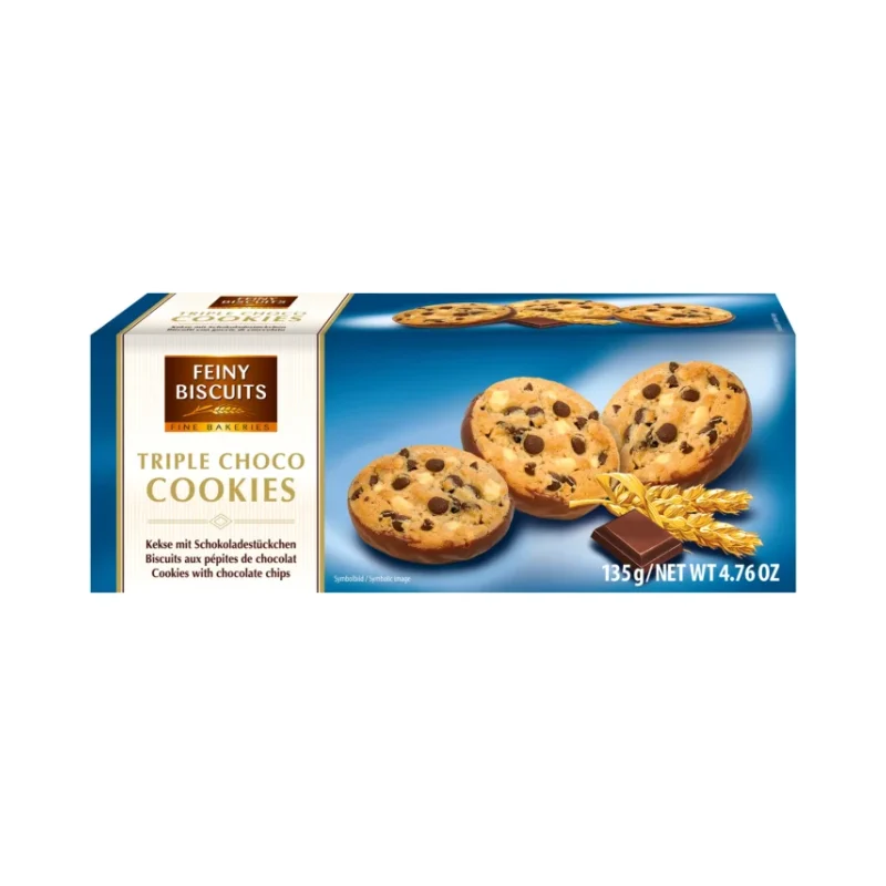 Бисквити Triple Choko, Feiny Biscuits, 135 г - Feiny Biscuits