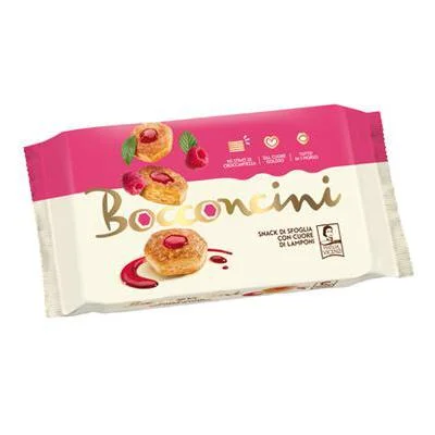 Бутерки Vicenzi Bocconcini с малинов крем 90 г