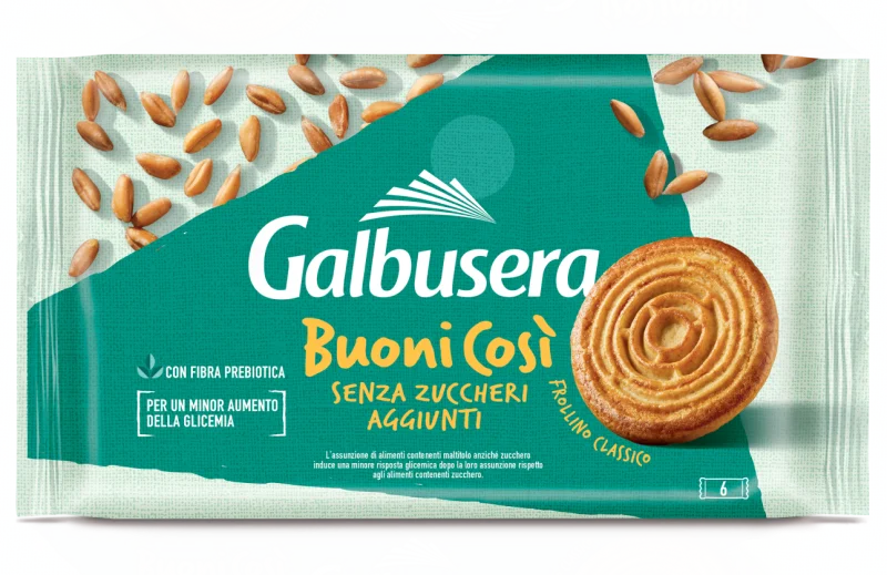 Пълнозърнести бисквити Galbusera Buoni Cosi без захар 330 г