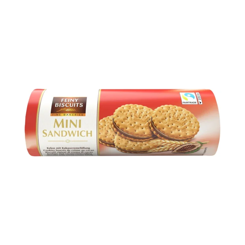 Бисквити мини сандвич с какаов крем Feiny, 180 г - Feiny