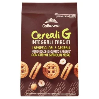 Бисквити сандвич Galbusera Cereali-G с лешников крем 250 г