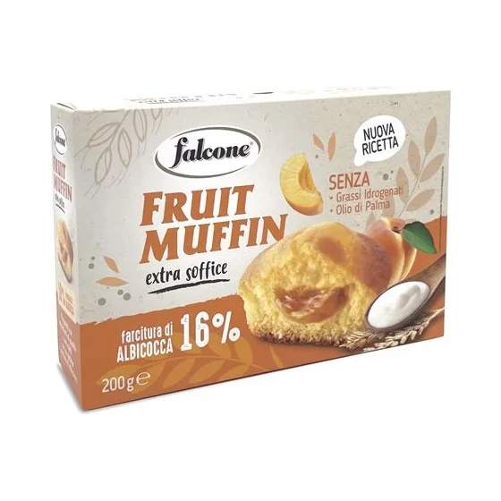 Кексчета с пълнеж кайсия Falcone Muffin кутия, 200 г - Falcone