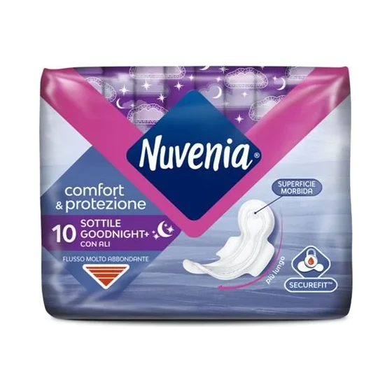 Дамски превръзки Nuvenia Sottile Night 10 бр - Nuvenia
