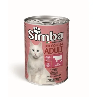 Храна за котки с говеждо Simba 720 г консерва