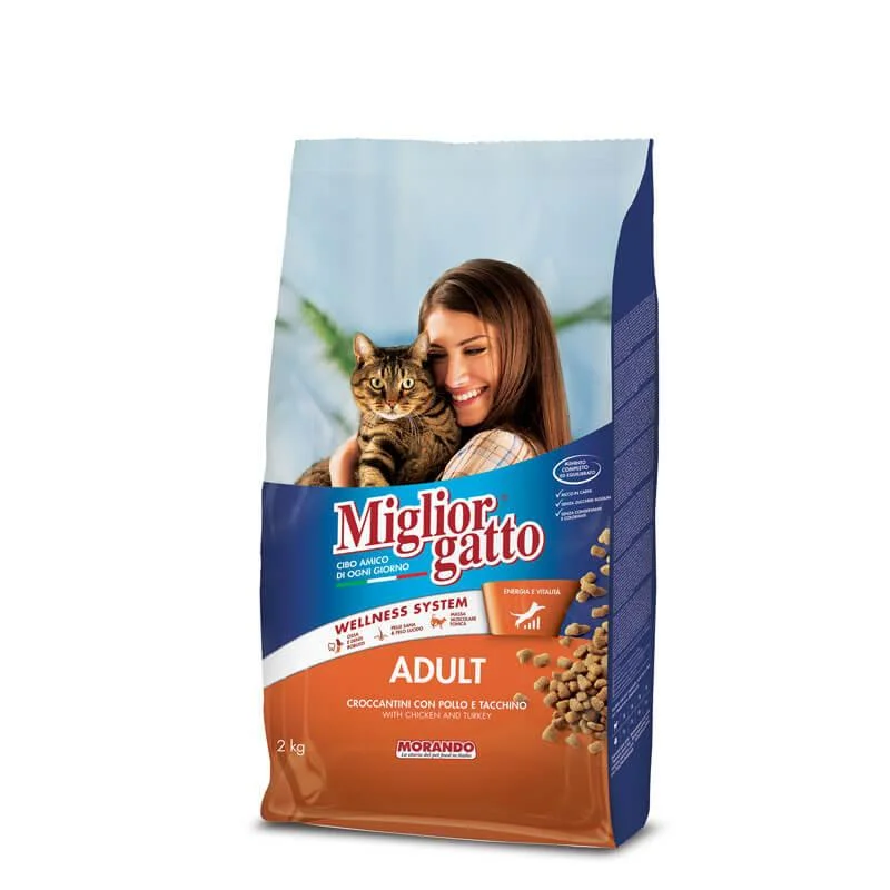 Суха храна за котки Miglior Gatto Crocchette пиле 2 кг