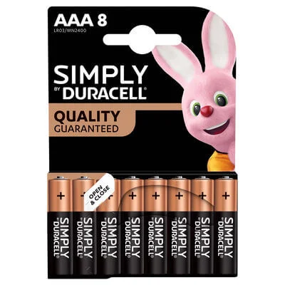 Батерии Duracell Simply Aaa, 8 бр