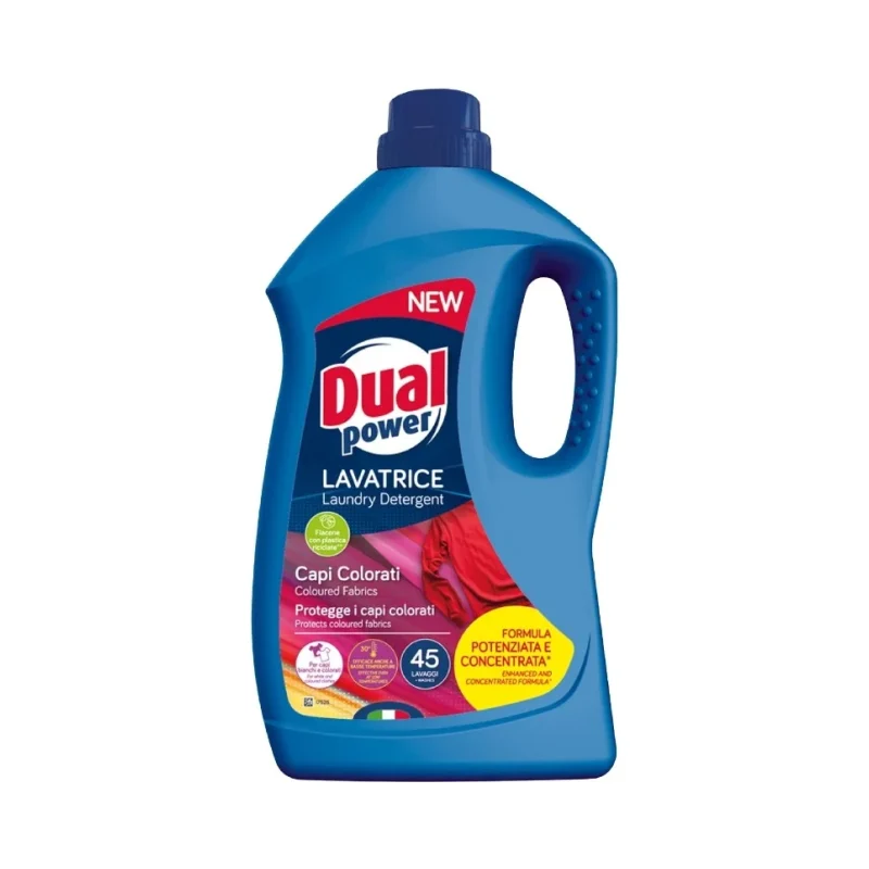 Течен препарат Dual Power за цветни дрехи 1.8 л, 45 пранета - Dualpower