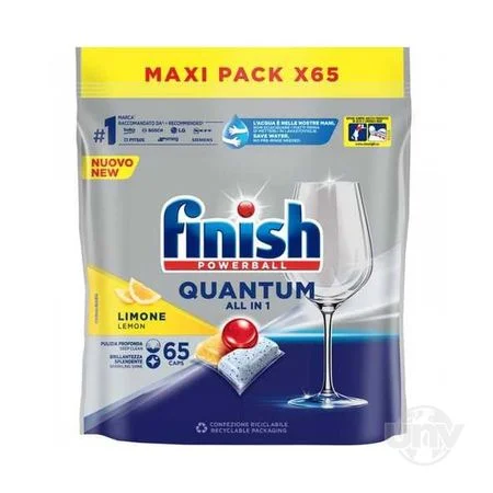 Таблетки за съдомиялна Finish Quantum лимон, 65 бр