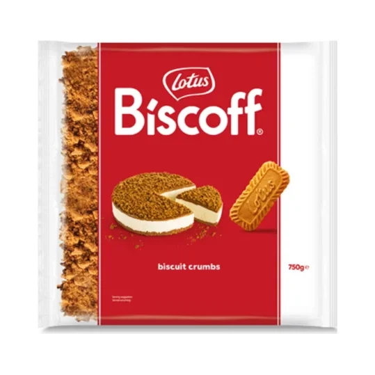 Натрошени бисквити за торта Lotus Biscoff Crumble, плик 750 г