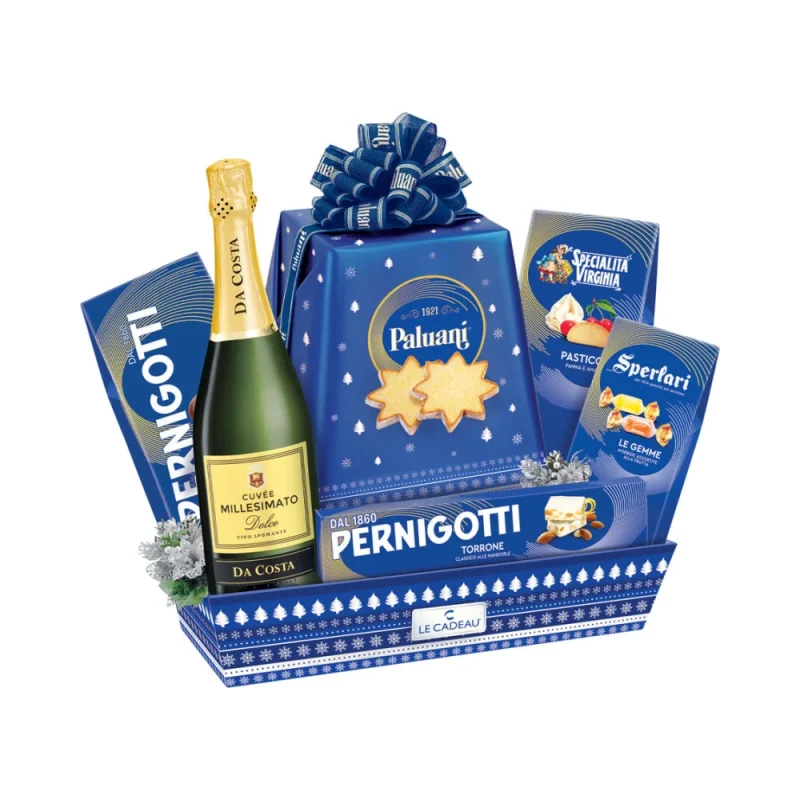 Подаръчна кутия пандоро Le Cadeau Blue Cobalto - 8 продукта