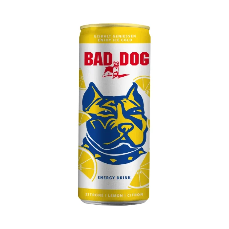 Енергийна напитка Bad Dog лимон, кен 250 мл