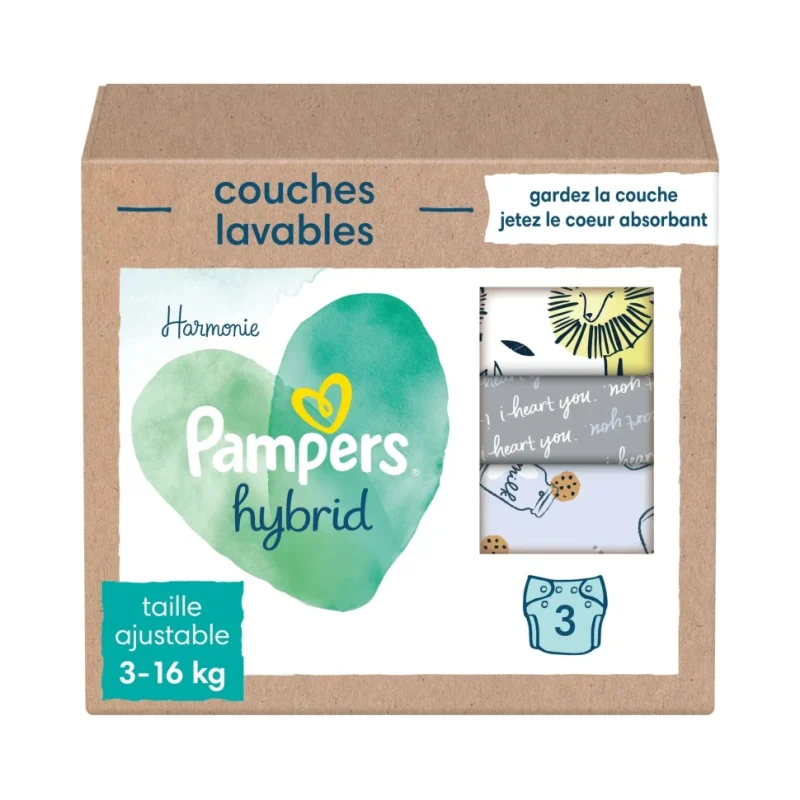 Бебешки пелени-гащички Pampers Hybrid 3 бр, 3-16 кг