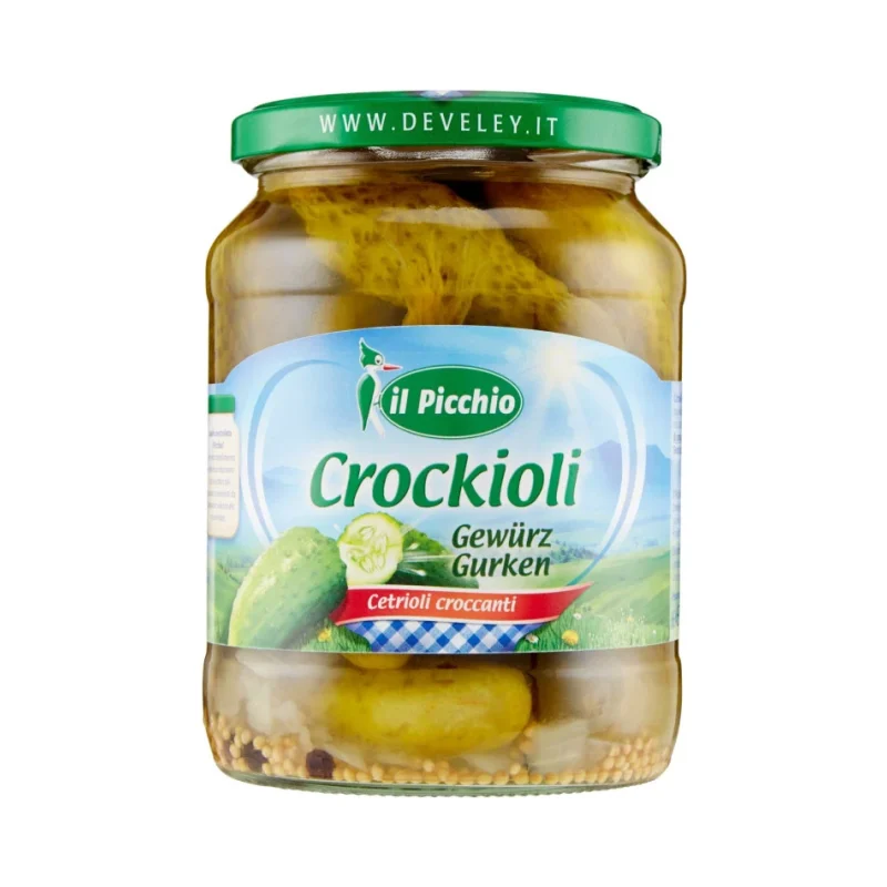 Кисели краставички Crockioli Il Picchio, стъкло 670 г