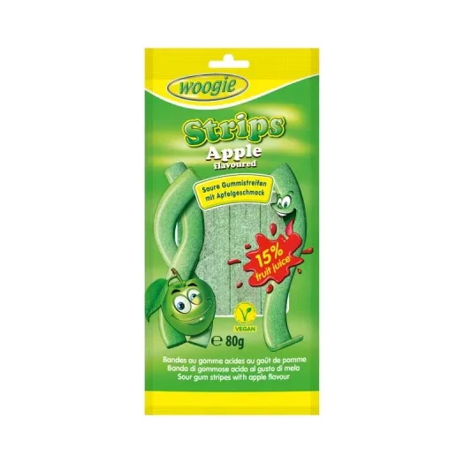 Ябълкови захаросани лентички Woogie 80 г