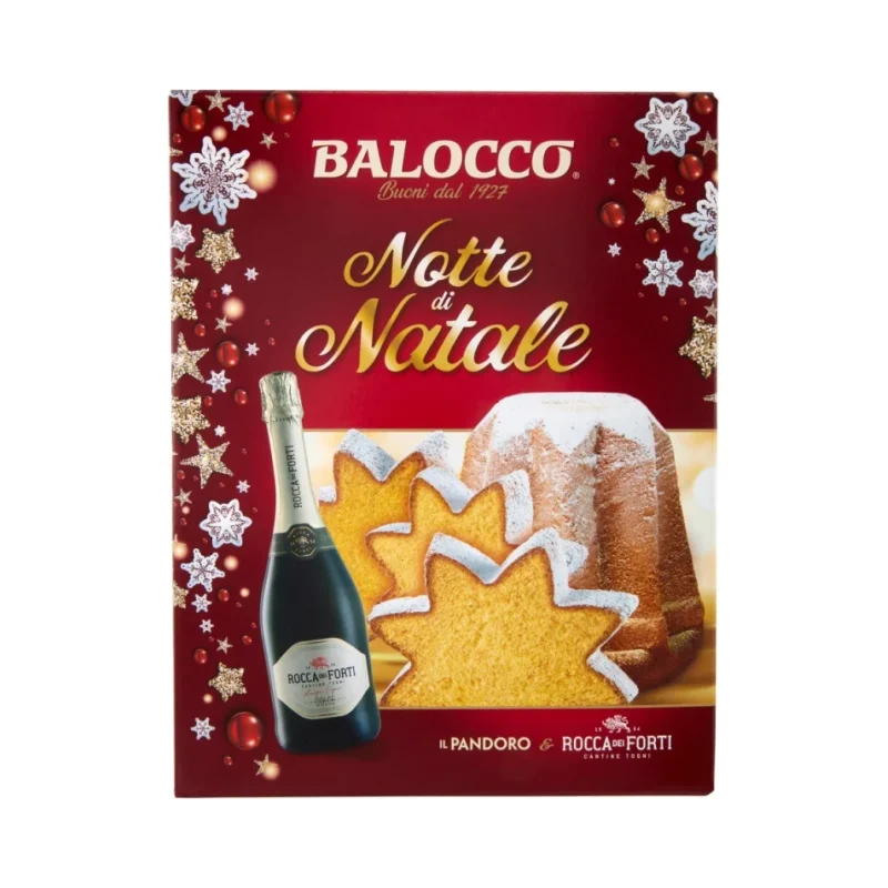 Коледен комплект с шампанско Balocco Notte Di Natale 750 г