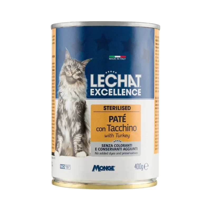 Храна за котки с пуешко Lechat 400 г в консерва