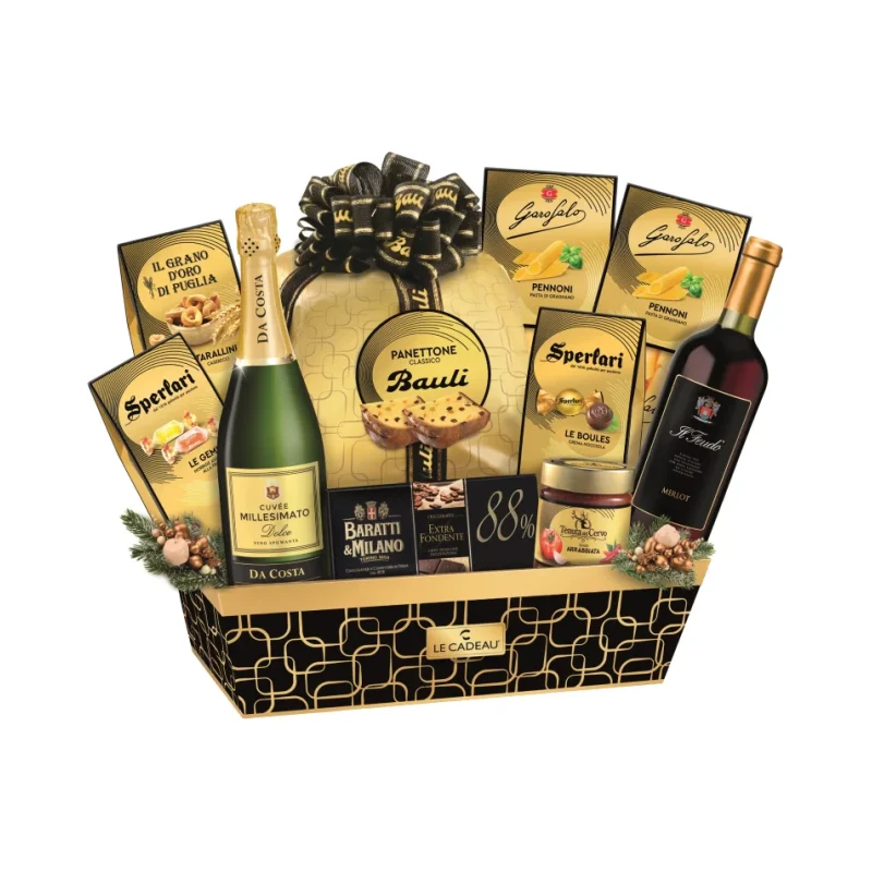 Подаръчна коледна кутия с панетоне Oro Nero 2026 Le Cadeau /11 продукта/
