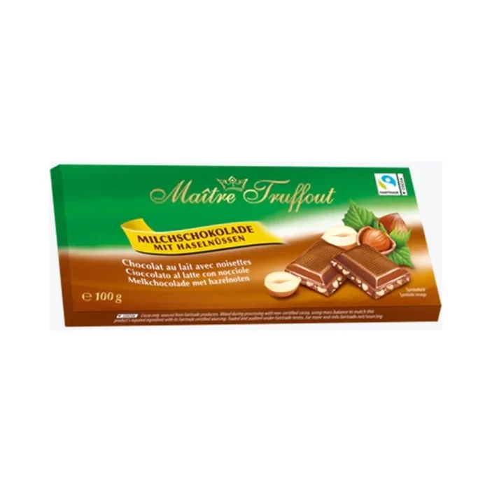 Млечен шоколад с лешници Maitre Truffout 100 г