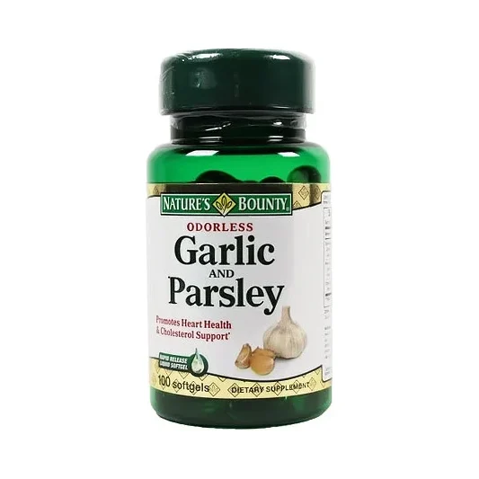 Odorless Garlic and Parsley / 100 Softgels - Nature's Bounty