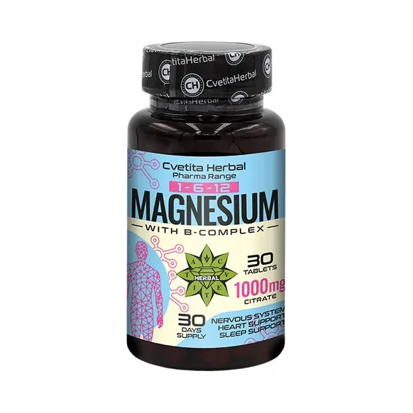 Magnesium with B-Complex / 30 Tabs (30 дози) - Cvetita Herbal