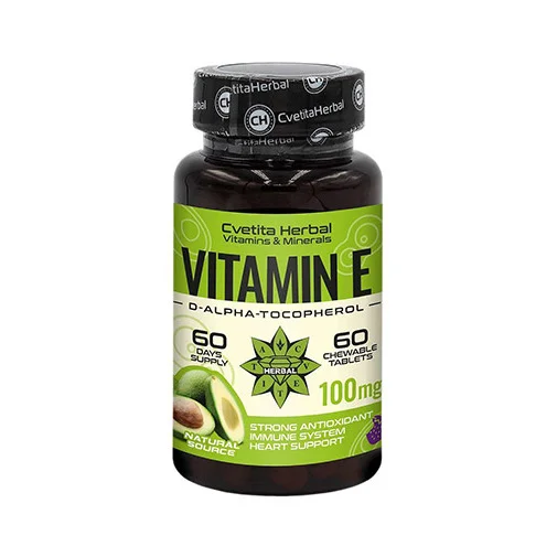 Vitamin E 100 mg / 60 Tabs (60 дози)