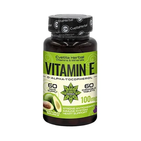 Vitamin E 100 mg / 60 Tabs (60 дози) - Cvetita Herbal