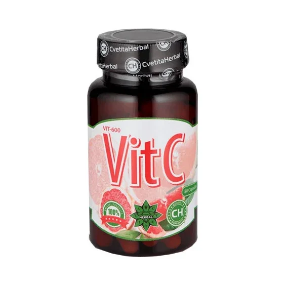 Vit C 600mg. / 30 Caps - Cvetita Herbal
