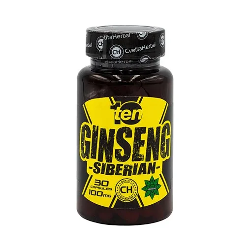 Siberian Ginseng 100mg / 30 Caps. - Cvetita Herbal