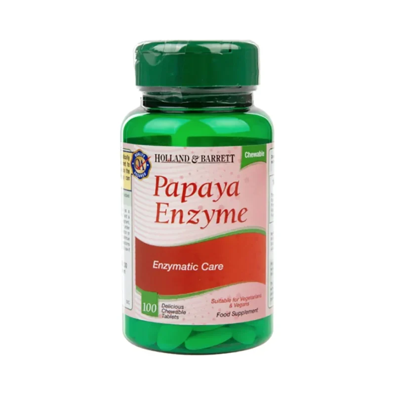 Papaya Enzyme / 100 Дъвчащи таблетки, 33 дози - Holland And Barrett