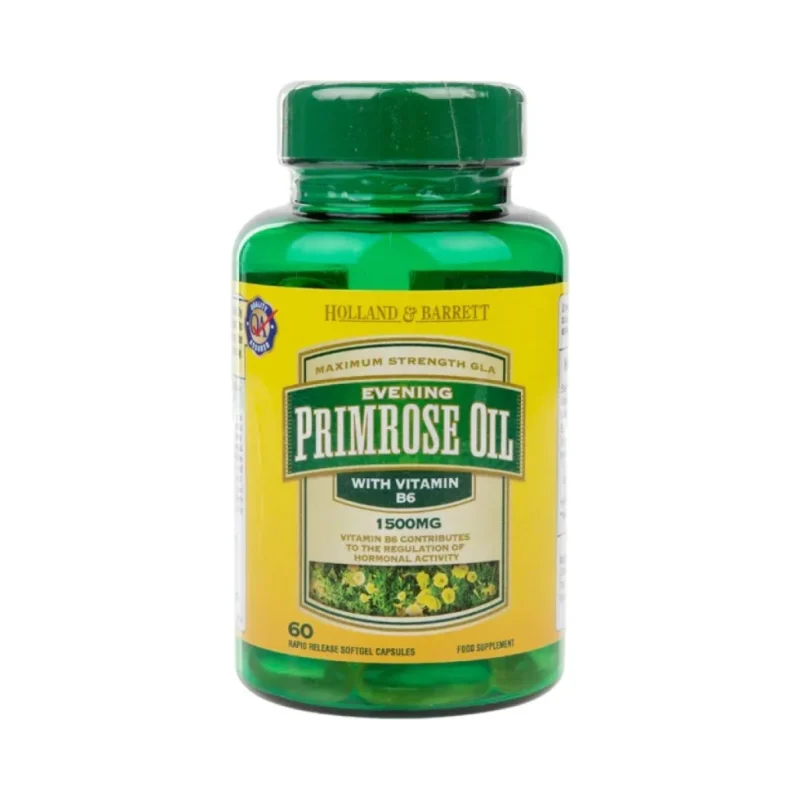 Evening Primrose Oil 1500 mg | Plus Vitamin B6 / 60 капсули, 60 дози - Holland And Barrett
