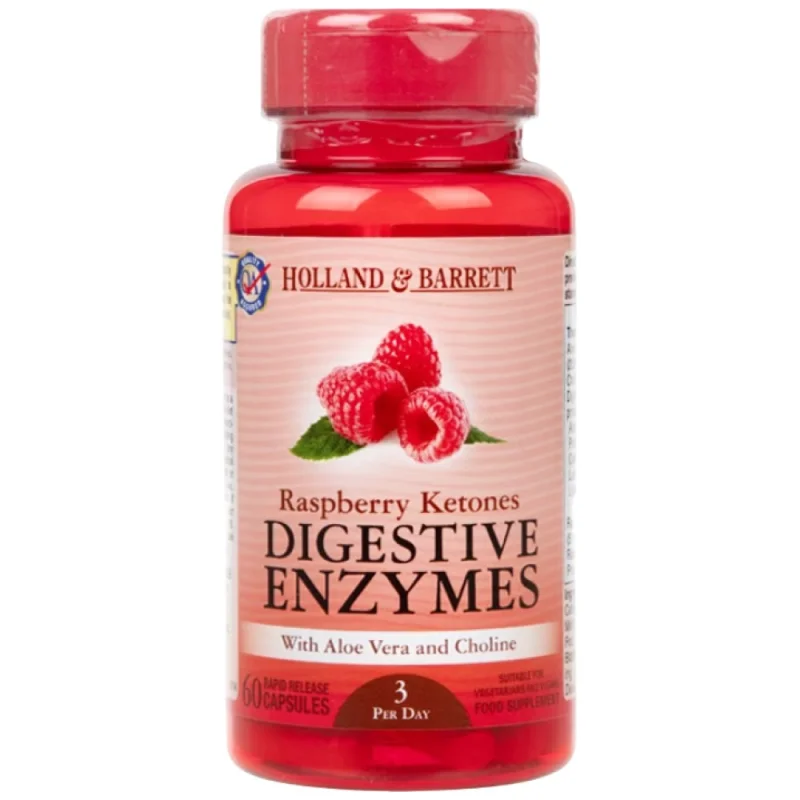 Raspberry Ketones Digestive Enzymes / 60 капсули, 20 дози