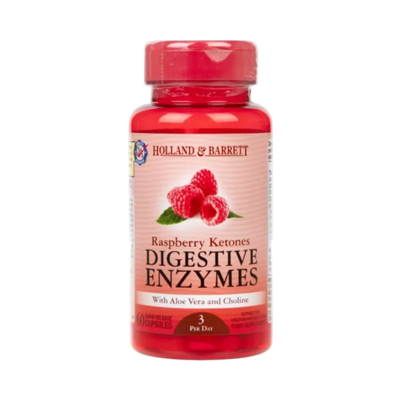 Raspberry Ketones Digestive Enzymes / 60 капсули, 20 дози - Holland And Barrett