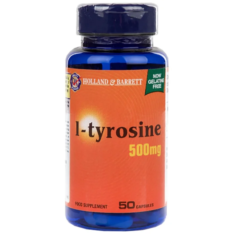 L-Tyrosine 500 mg / 50 капсули, 50 дози