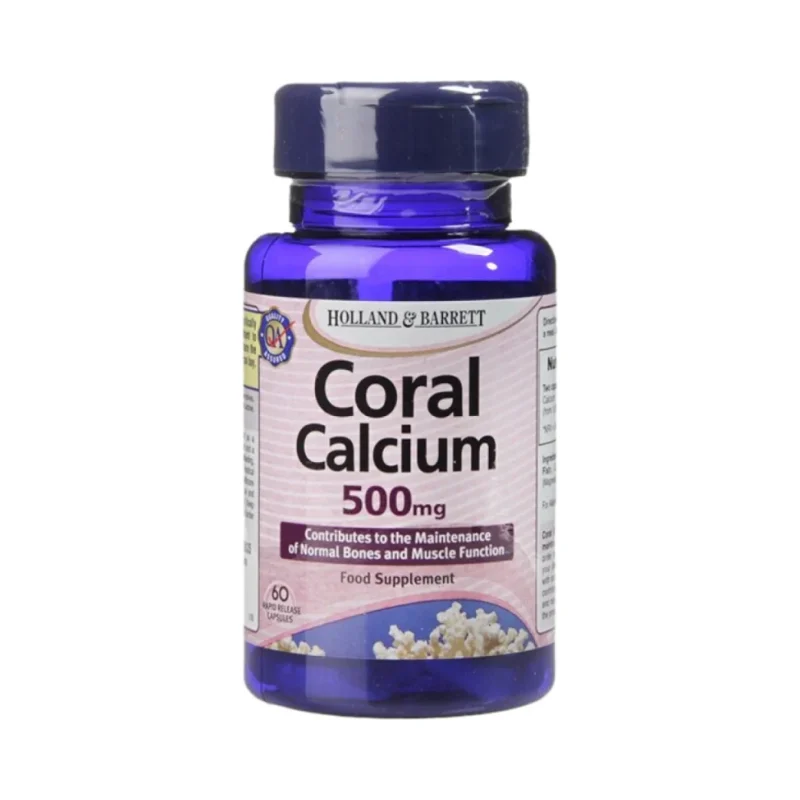 Coral Calcium 500 mg / 60 капсули, 30 дози - Holland And Barrett