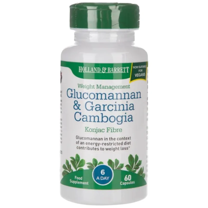 Glucomannan & Garcinia / 60 капсули, 10 дози