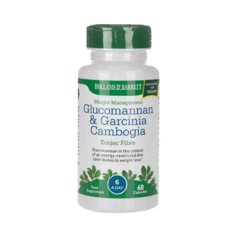 Glucomannan & Garcinia / 60 капсули, 10 дози - Holland And Barrett