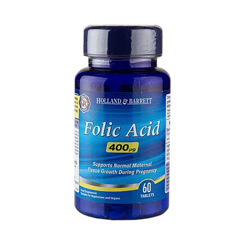 Folic Acid 400 mcg / 60 Таблетки, 60 дози - Holland And Barrett