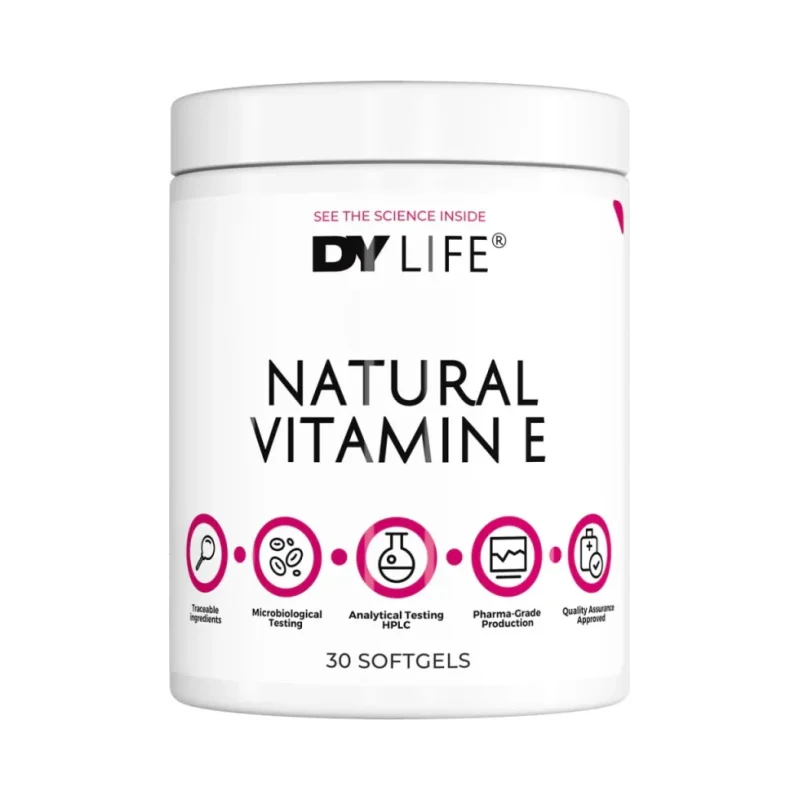 DY Life Natural Vitamin E 268 mg (30 дози) / 30 Гел капсули - Dorian Yates Nutrition