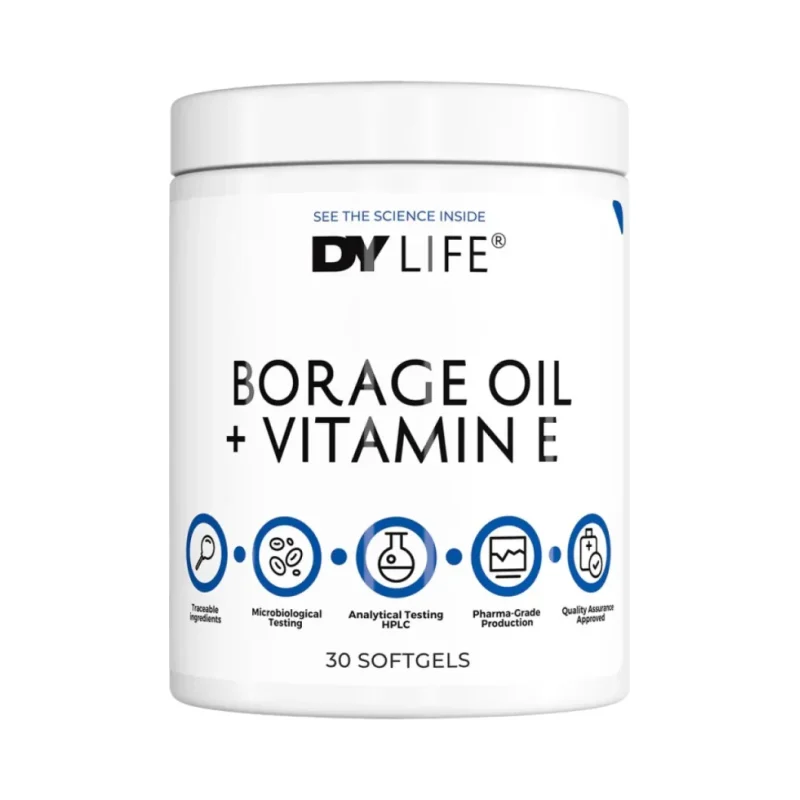 DY Life Borage Oil + Vitamin E (30 дози) / 30 Гел капсули - Dorian Yates Nutrition