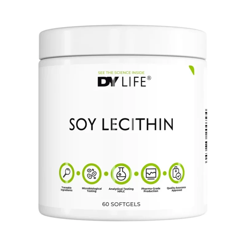 DY Life Soy Lecithin 1200 mg (60 дози) / 60 Гел капсули - Dorian Yates Nutrition