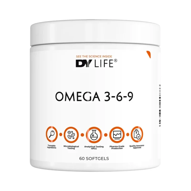 DY Life Omega 3-6-9 1000 mg (20 дози) / 60 Гел капсули - Dorian Yates Nutrition