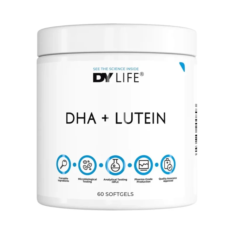 DY Life DHA + Lutein | 600 mg DHA + 6 mg Lutein (30 дози) / 60 Гел капсули - Dorian Yates Nutrition
