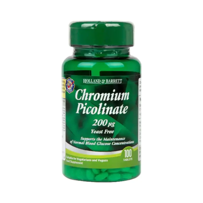 Chromium Picolinate 200 mcg / 100 Таблетки, 100 дози - Holland And Barrett
