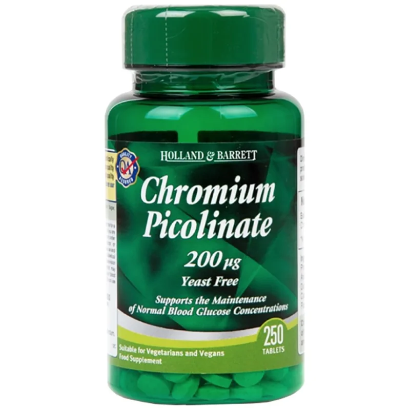 Chromium Picolinate 200 mcg / 250 Таблетки, 250 дози