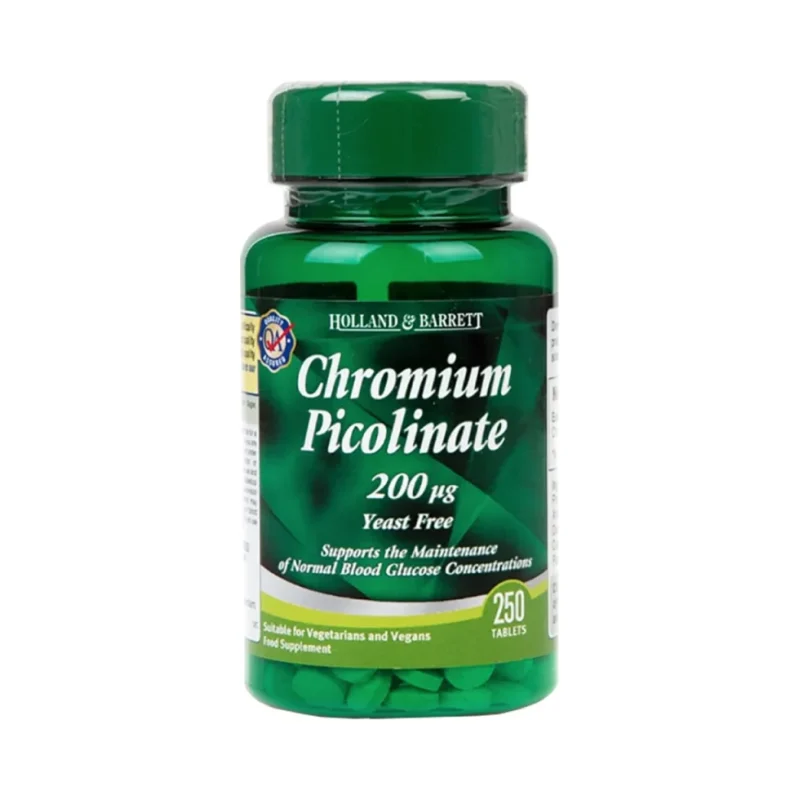 Chromium Picolinate 200 mcg / 250 Таблетки, 250 дози - Holland And Barrett