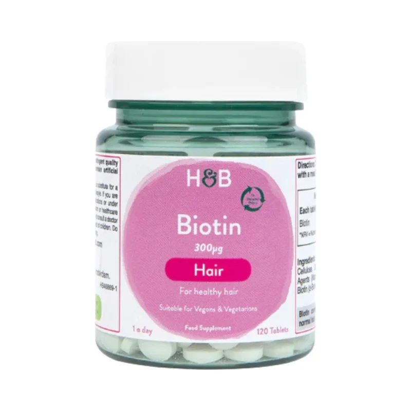 Biotin 300 mcg / 120 Таблетки, 120 дози - Holland And Barrett