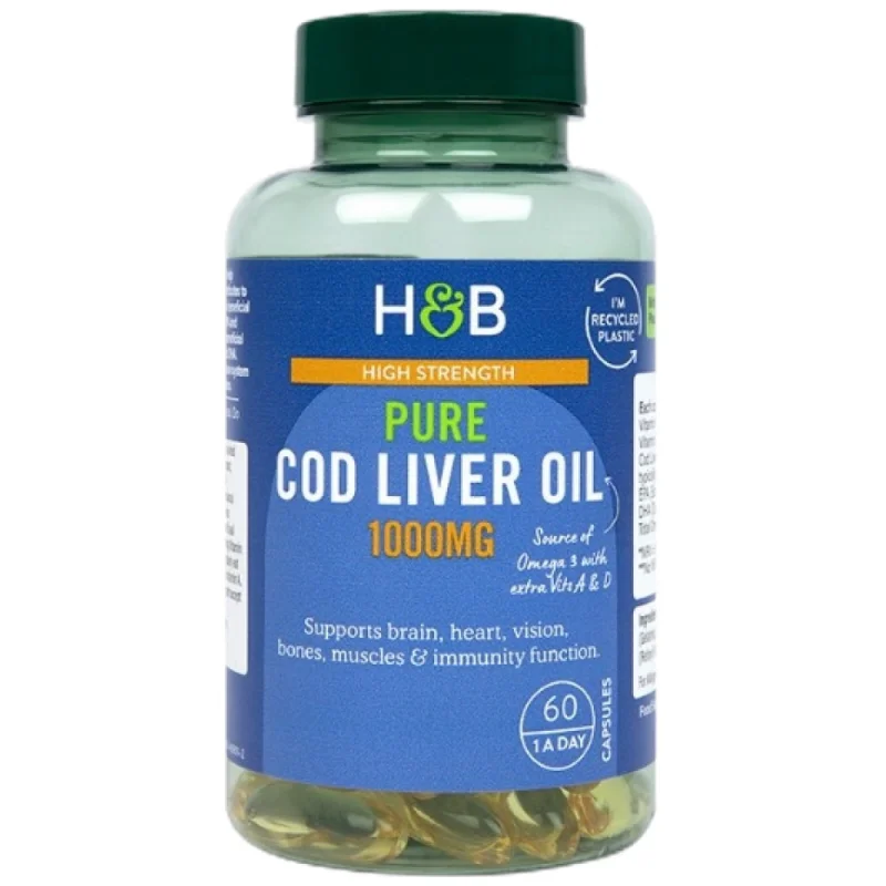Cod Liver Oil 1000 mg / 60 Гел капсули, 60 дози