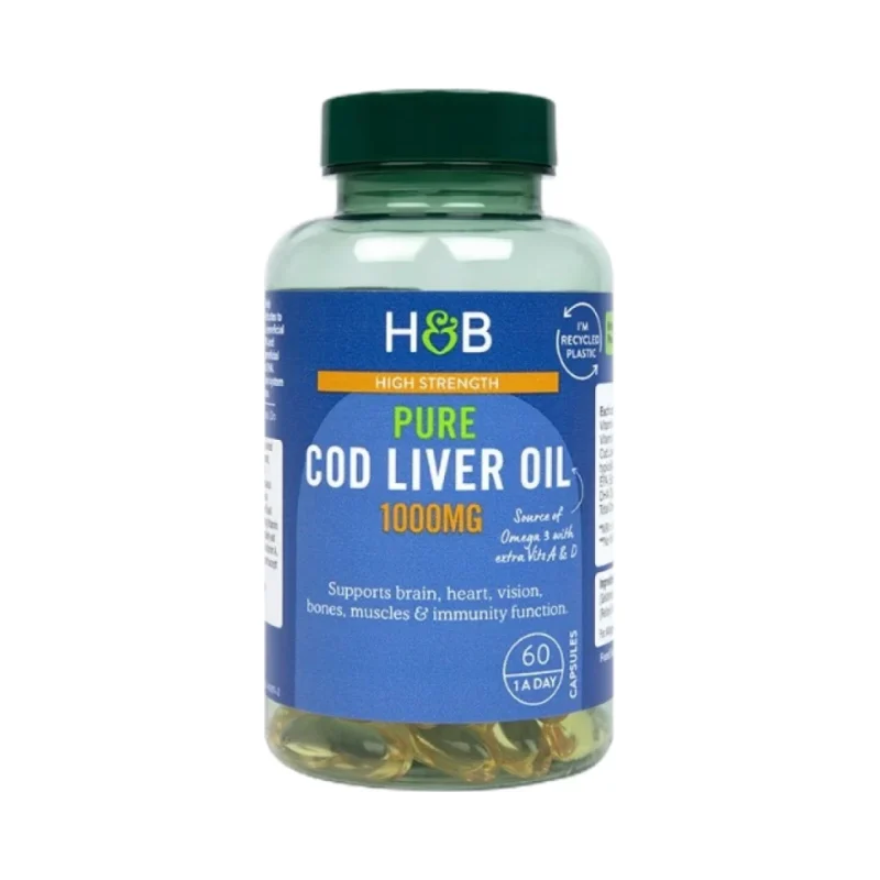 Cod Liver Oil 1000 mg / 60 Гел капсули, 60 дози - Holland And Barrett