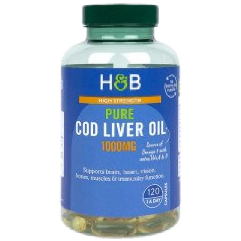 Cod Liver Oil 1000 mg / 120 Гел капсули, 120 дози