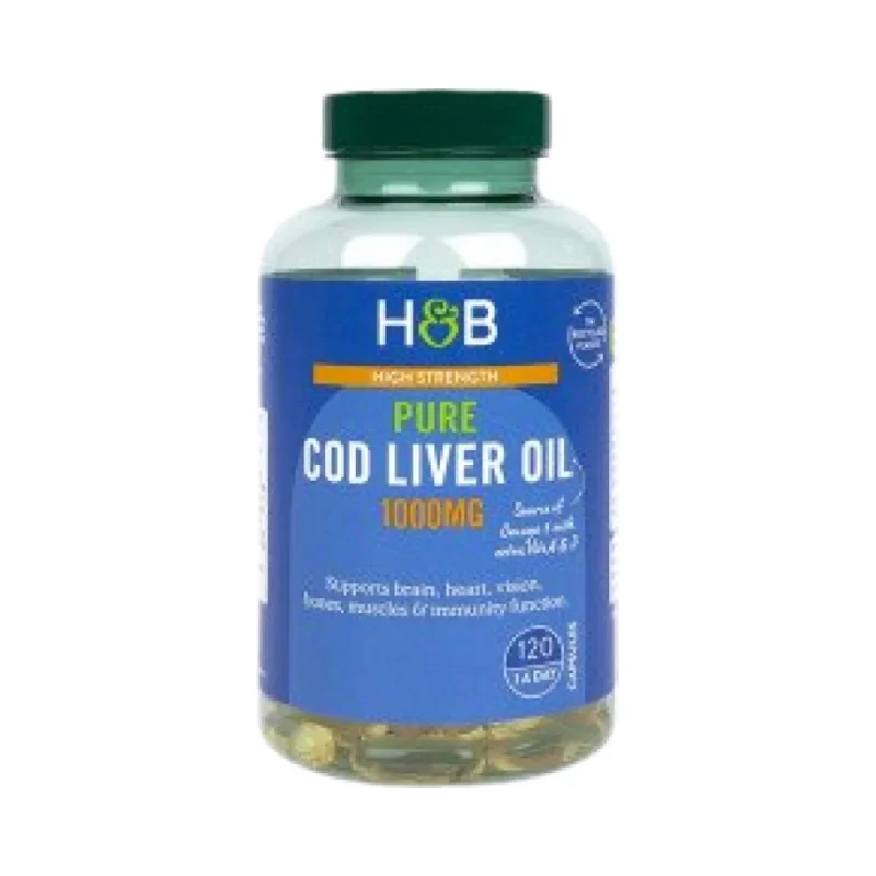 Cod Liver Oil 1000 mg / 120 Гел капсули, 120 дози - Holland And Barrett